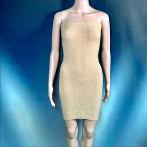 NWT Sahara Strapless Ribbed Sweater Jersey Dress